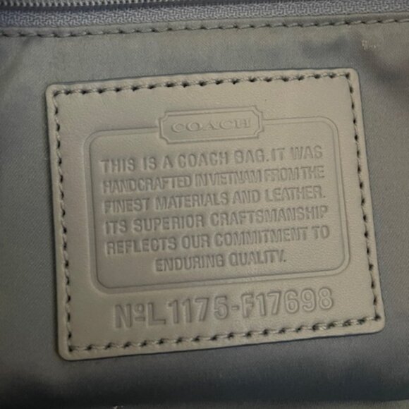 Coach medium pocketbook blue/grey and gold - Picture 5 of 5
